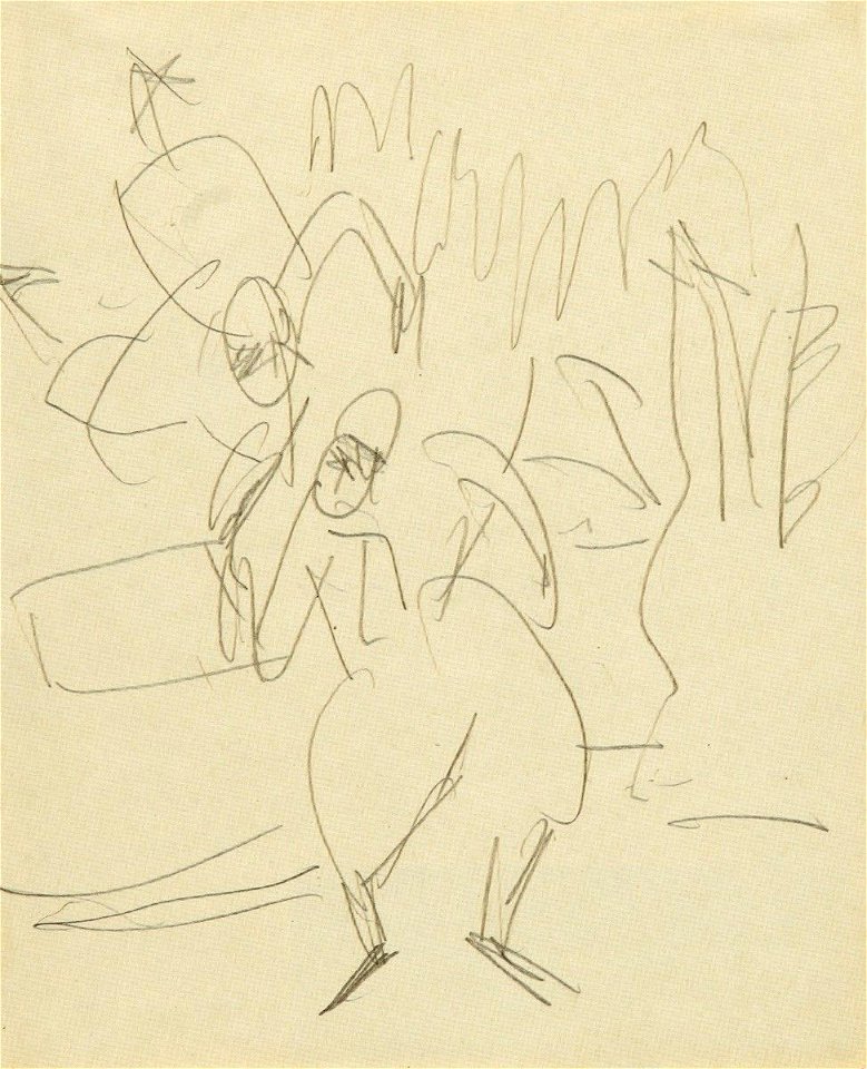 Ernst Ludwig Kirchner Akrobaten in Bewegung 1910-1911