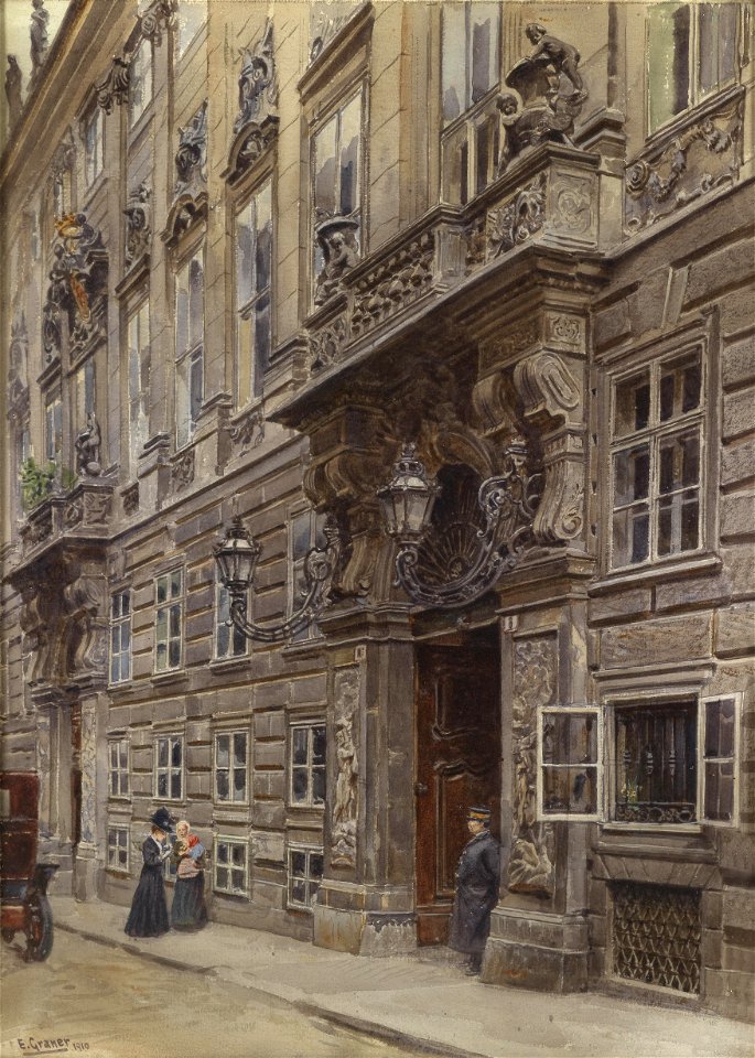 Ernst Graner Palais des Prinzen Eugen in der Himmelpfortgasse 1910