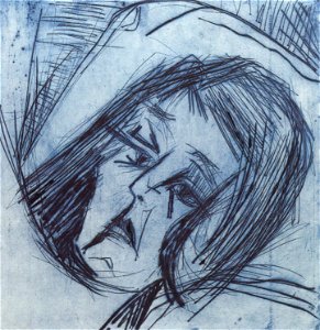 Ernst Ludwig Kirchner Liegender Mädchenkopf 1917