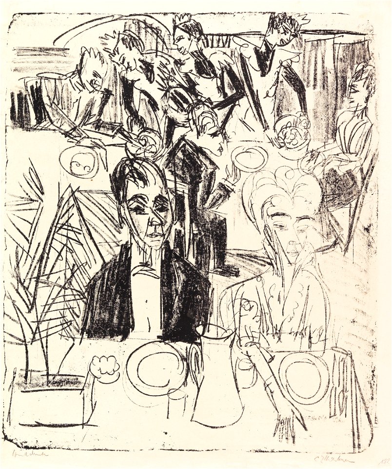 Ernst Ludwig Kirchner Dinertafel-Sanatorium 1916