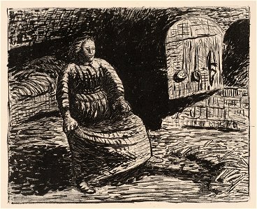 Ernst Barlach Der tote Tag 17 Die Frau am Herde