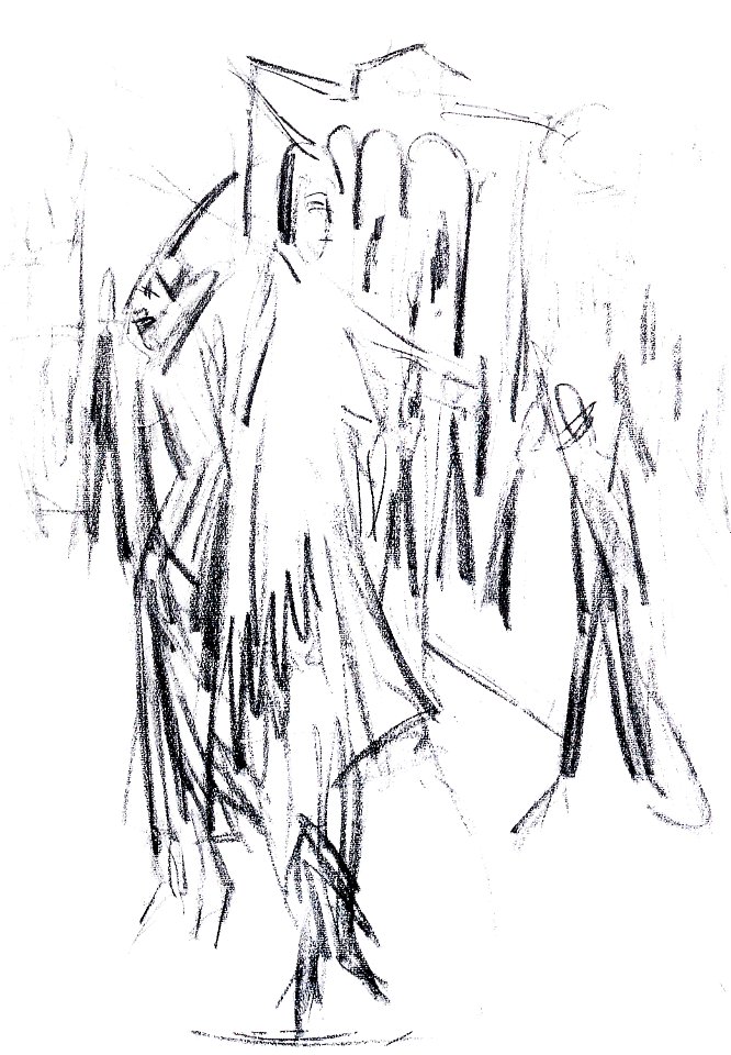 Ernst Ludwig Kirchner Frauen am Potsdamer Platz Kohle 1914