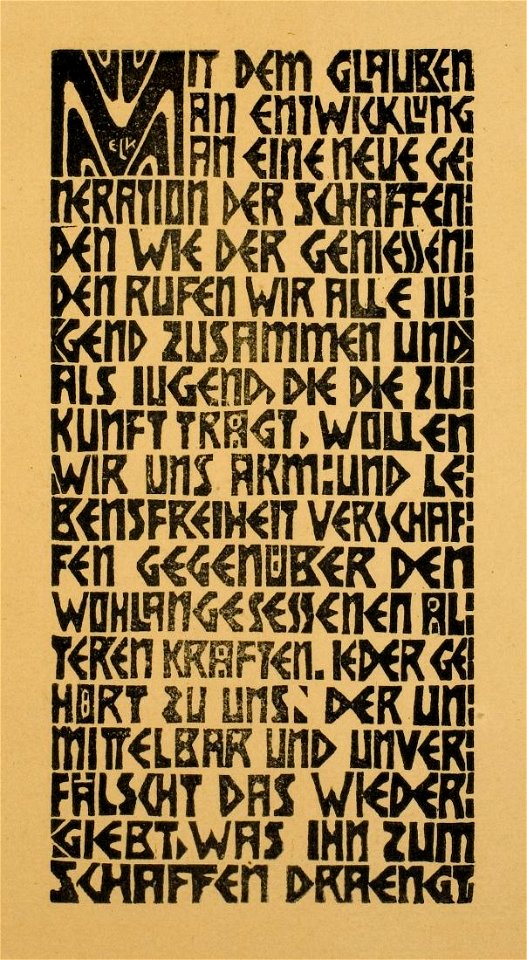 Ernst Ludwig Kirchner Programm der Brücke