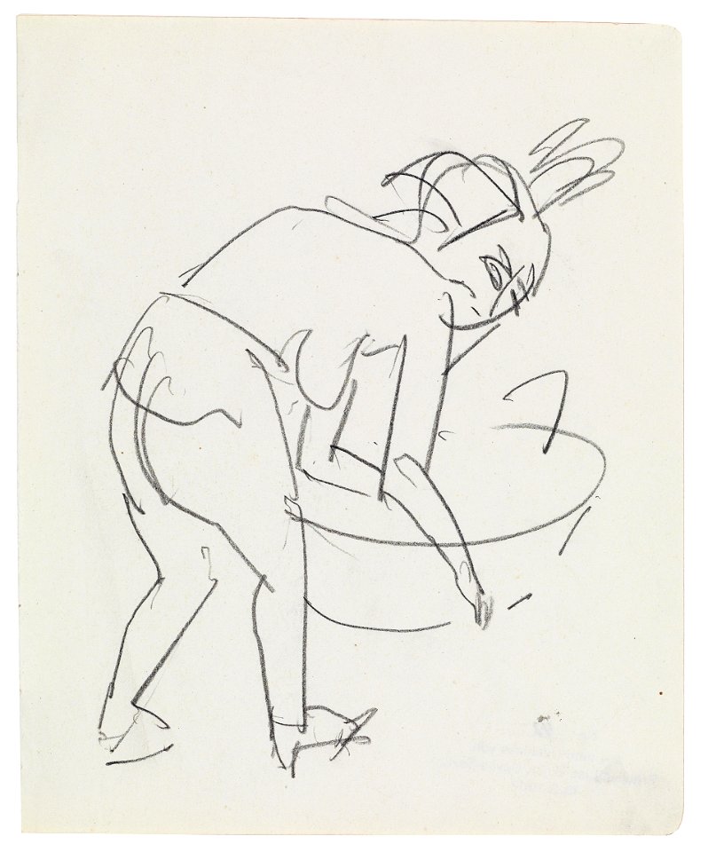 Ernst Ludwig Kirchner Sich waschende Frau c1910