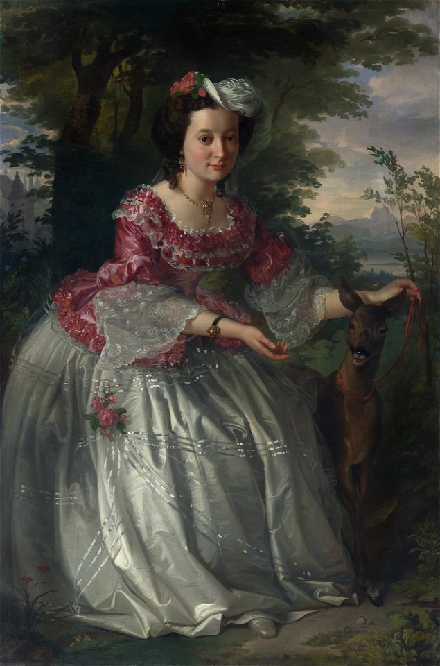 Ernst Christian Moser Damenbildnis 1857