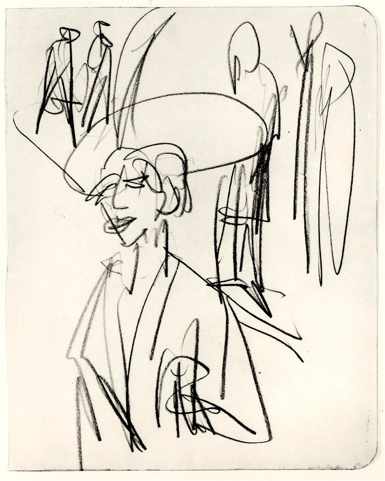 Ernst Ludwig Kirchner Studie zur Roten Kokotte