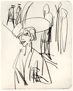 Ernst Ludwig Kirchner Studie zur Roten Kokotte