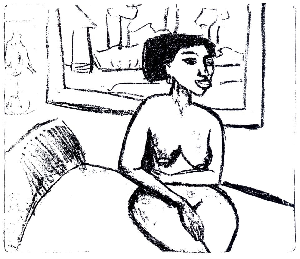 Ernst Ludwig Kirchner Negerin auf einem Bett 1911 img02