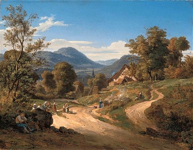 Ernst Fries - Blick von Kleingemünd auf Neckargemünd - 10132 - Bavarian State Painting Collections