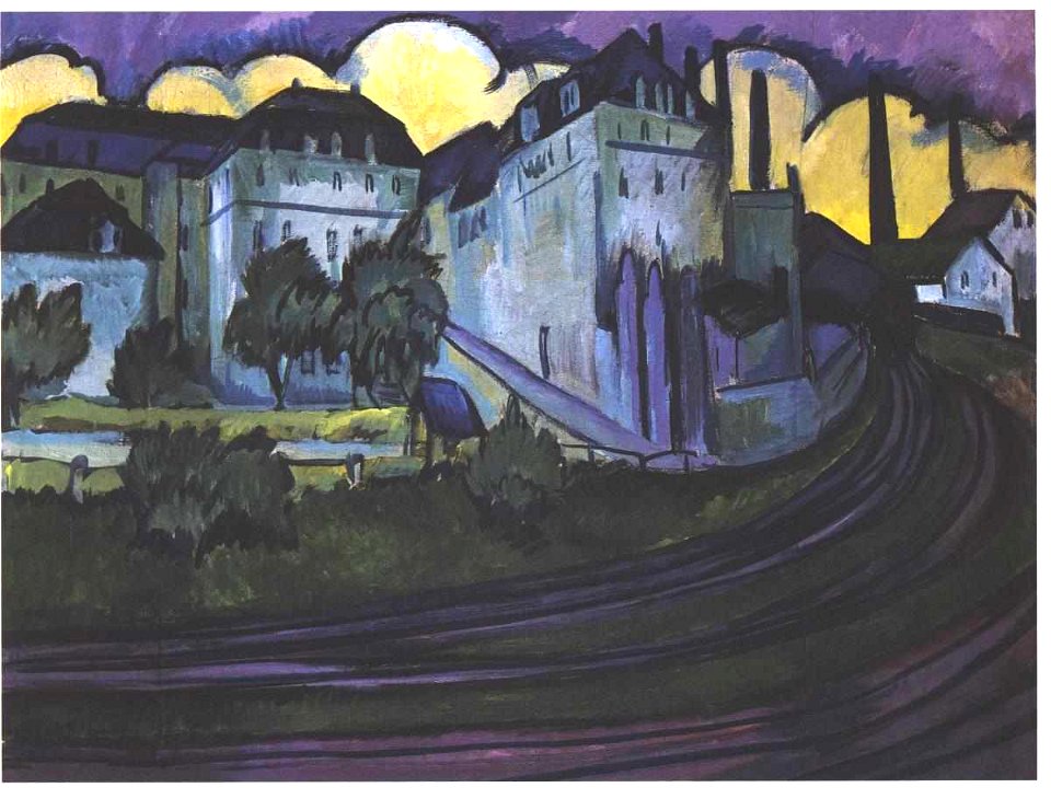 Ernst Ludwig Kirchner- Einfahrt zum Altstädter Güterbahnhof Dresden, 1911