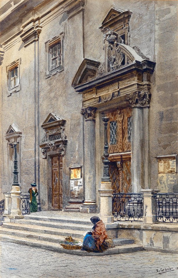 Ernst Graner - In front of the Jesuit church in Vienna