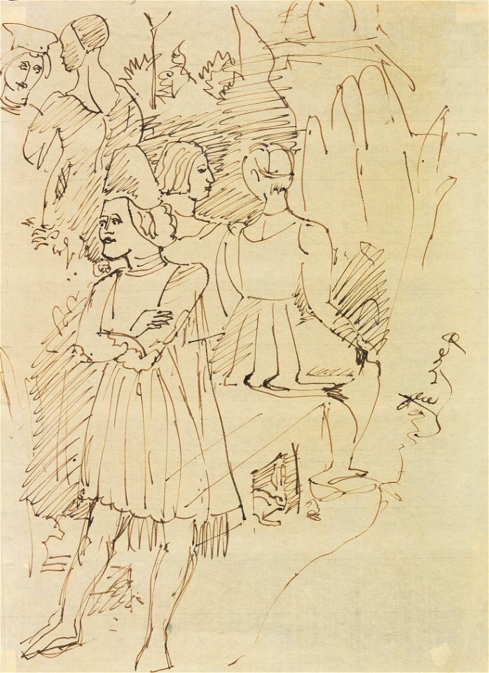 Ernst Ludwig Kirchner Skizze nach der Scuola Ferrarese