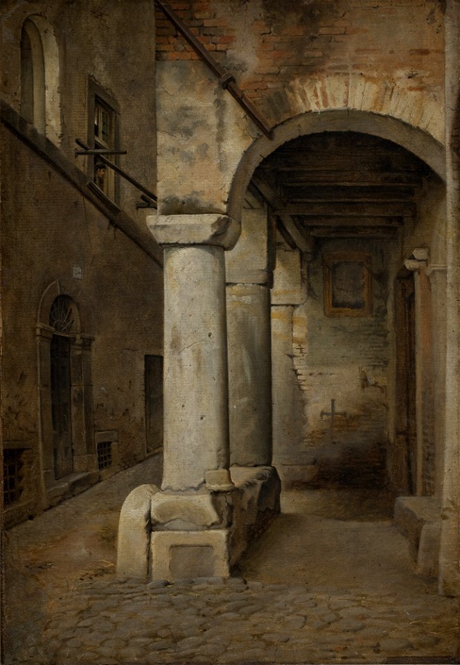 Ernst Meyer - A Roman Alley - KMS2097 - Statens Museum for Kunst