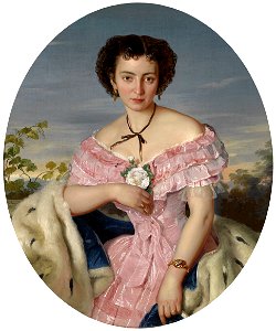 Ernst Moser Portrait der Sängerin Philippine von Edelsberg 1860