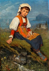 Ernst Payer Hirtenmädchen