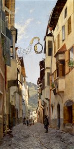 Ernst Lösch Kleine Gasse in Klausen 1892