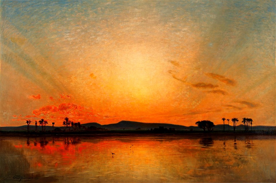 Ernst Koerner Nachglühen am ägyptischen Abendhimmel