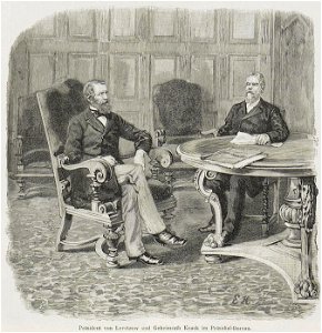 Ernst Henseler - Reichstagspräsident Albert von Levetzow und Geheimrat Oskar Knack im Präsidial-Bureau