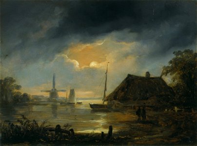 Ernst von Sachsen-Coburg und Gotha - Landschaft im Mondschein