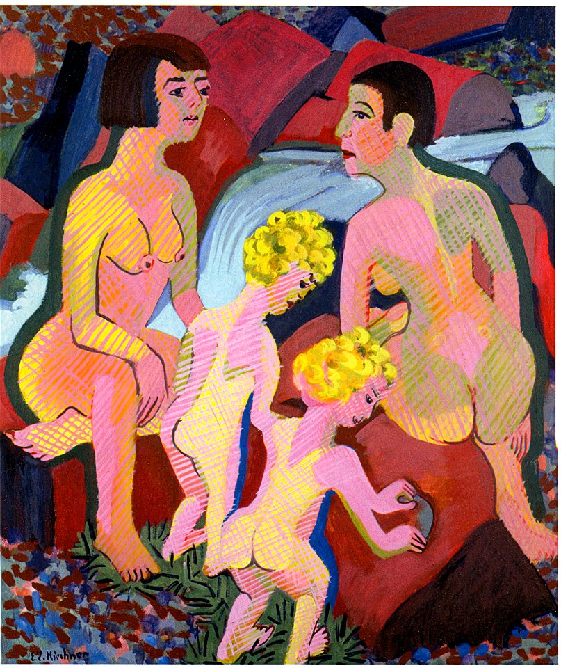 Ernst Ludwig Kirchner - Badende Frauen und Kinder - 1925-32