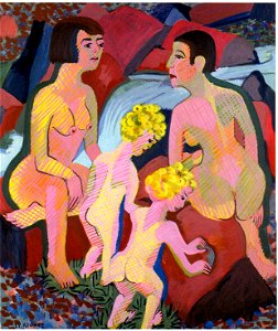Ernst Ludwig Kirchner - Badende Frauen und Kinder - 1925-32