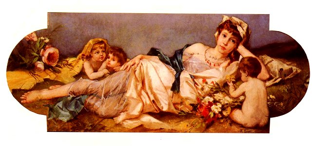 Ernst Rudolf Odalisque Avec Puttis