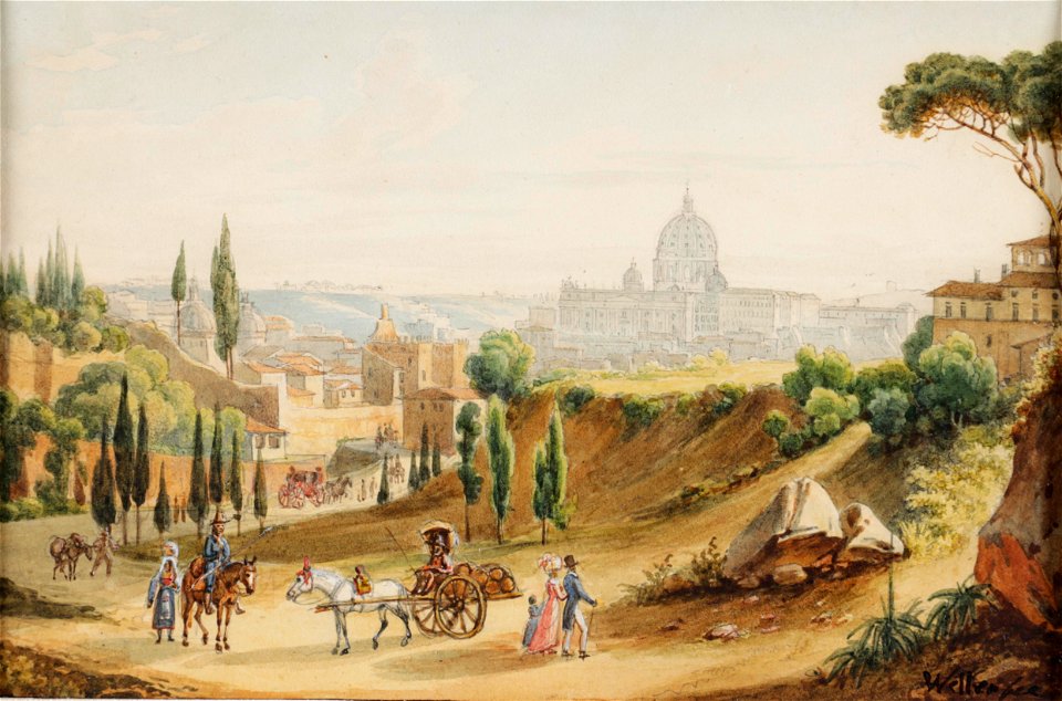 Ernst Welker Blick auf den Petersdom in Rom