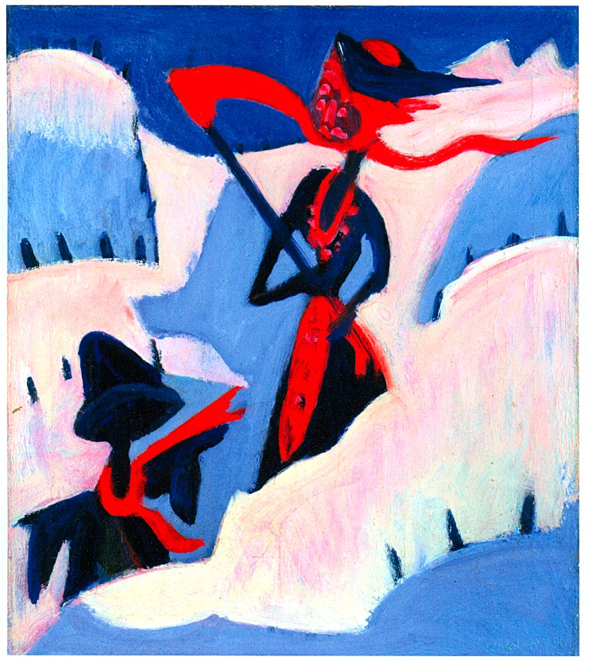 Ernst Ludwig Kirchner - Hexe und Vogelscheuche im Schnee - 1930-32