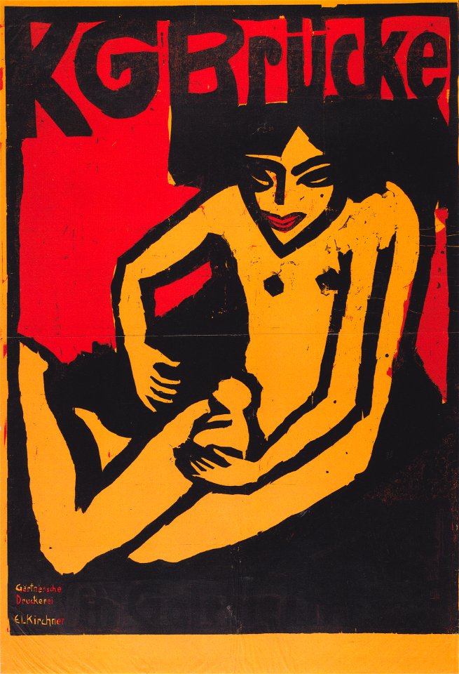Ernst Ludwig Kirchner - KG Brücke (Ausstellungsplakat der Galerie Arnold in Dresden)