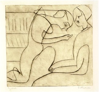 Ernst Ludwig Kirchner - Paar in der Bibliothek - 1930