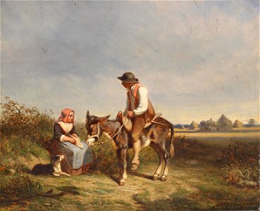 Ernst Louis A Seigneurgens Plausch auf der Landstraße