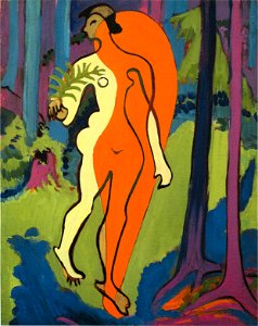 Ernst Ludwig Kirchner - Akt in Orange und Gelb - 1929-30