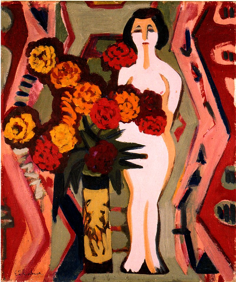 Ernst Ludwig Kirchner - Stillleben mit Plastik ca 1924