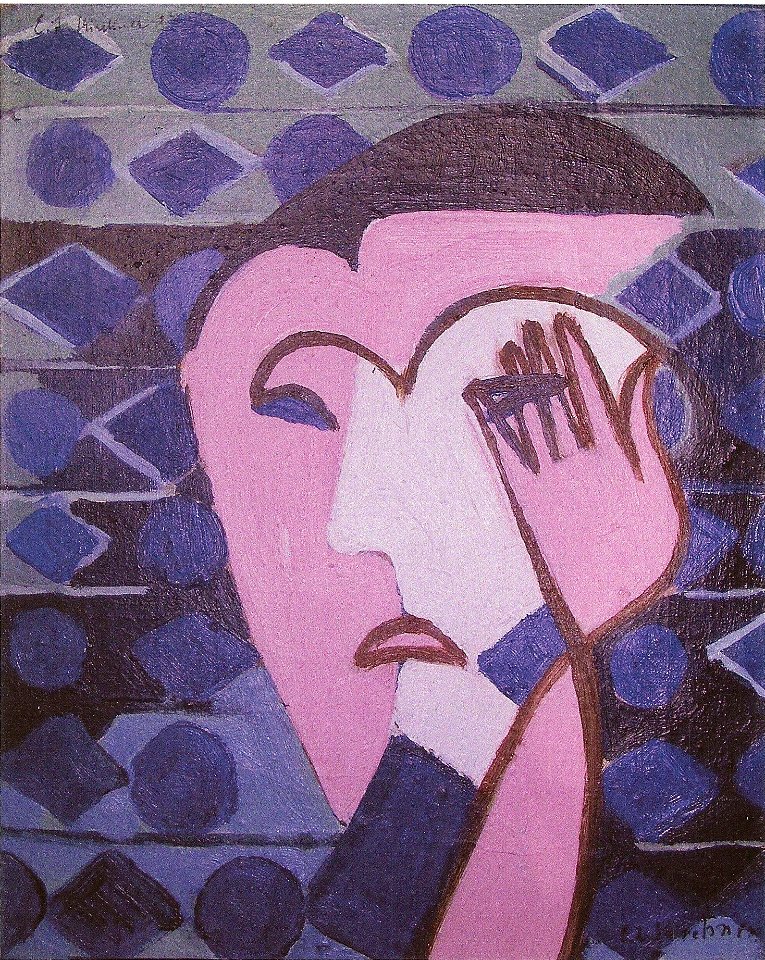 Ernst Ludwig Kirchner - Trauriger Frauenkopf - 1928-29