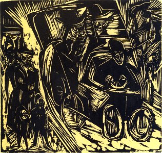Ernst Ludwig Kirchner Absalom spricht Recht an seines Vaters statt 1918