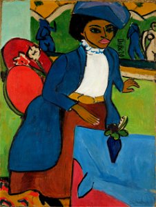 Ernst Ludwig Kirchner - Frauenbildnis (Portrait of a Woman) - 1957-3R - Albright–Knox Art Gallery
