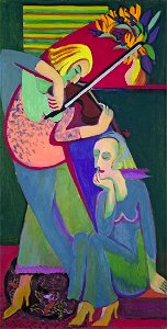 Ernst Ludwig Kirchner Die Violinistin 1937. Free illustration for personal and commercial use.