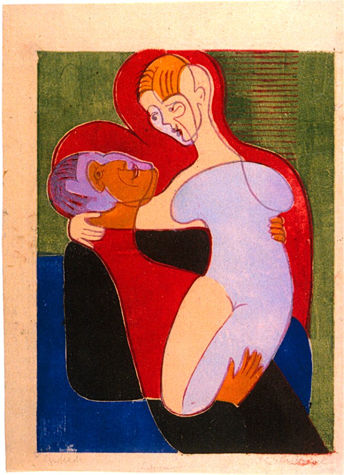 Ernst Ludwig Kirchner - Liebespaar (Die Hembusse) ca 1932