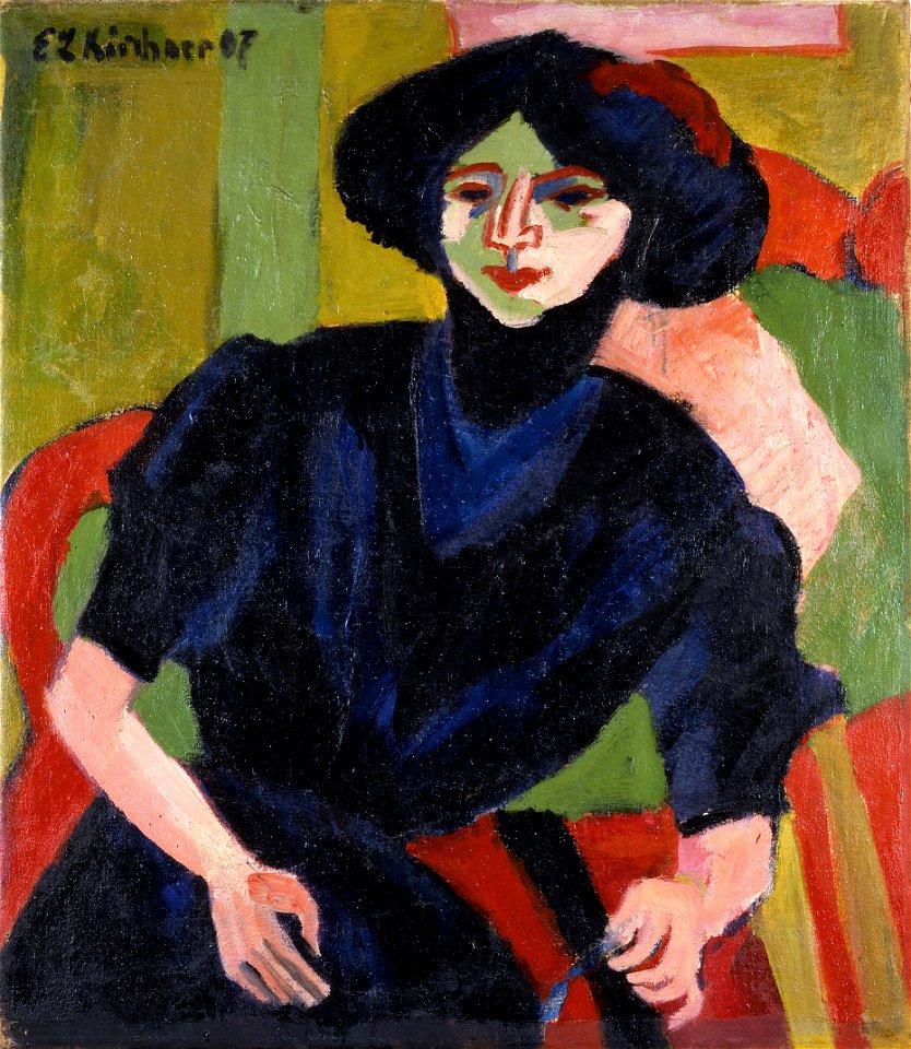 Ernst Ludwig Kirchner - Portrait of a Woman - 26-1992 - Saint Louis Art Museum