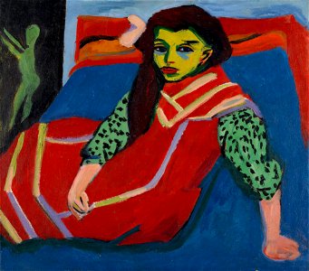 Ernst Ludwig Kirchner - Seated Girl (Fränzi Fehrmann) - Google Art Project