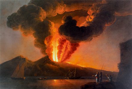 Eruzione del Vesuvio del 1794 - Gouache - De Vito