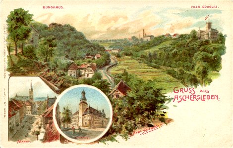 Erwin Spindler Ansichtskarte Aschersleben-Burghaus