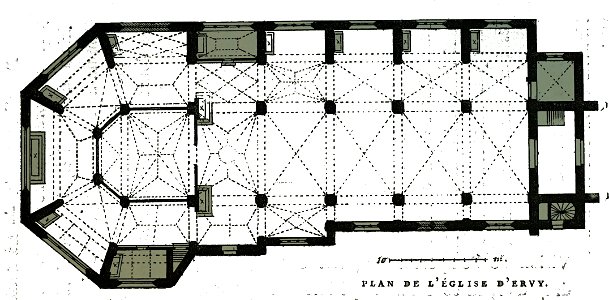 Ervy plan d'église Fichot 00204