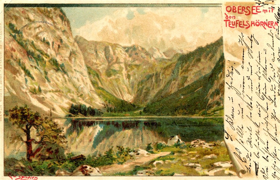 Erwin Spindler Ansichtskarte Berchtesgaden-Obersee