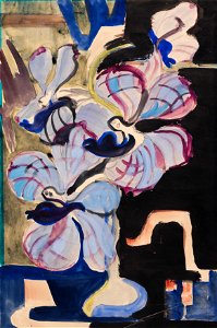 Ernst Ludwig Kirchner Stillleben mit Orchideen (Tanzende Traumwesen). Free illustration for personal and commercial use.
