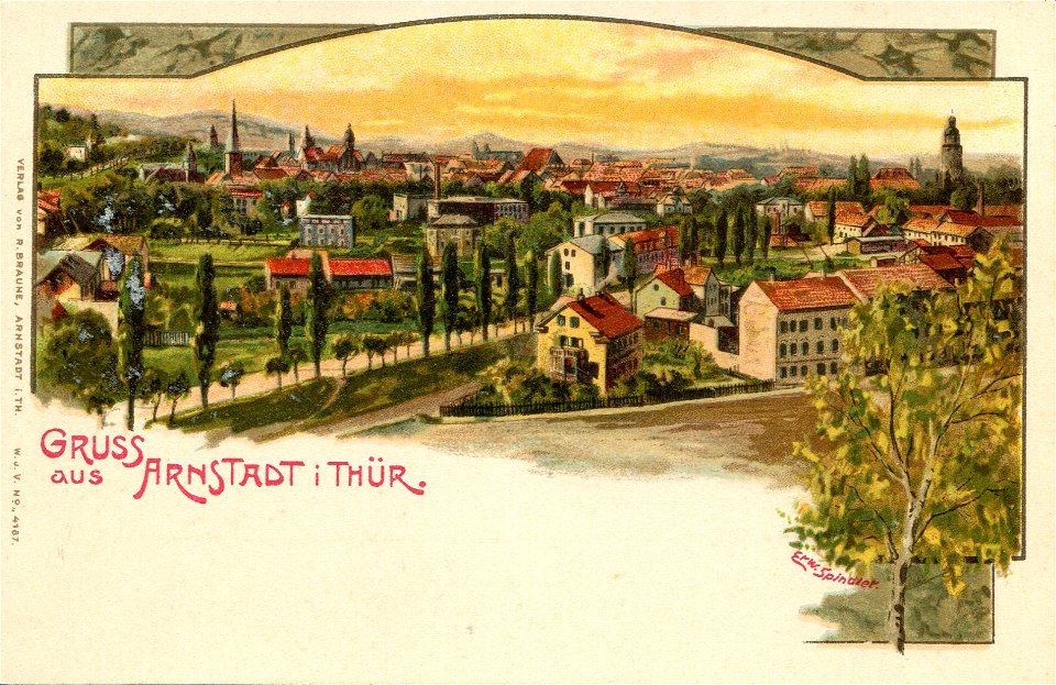 Erwin Spindler Ansichtskarte Arnstadt-Q1