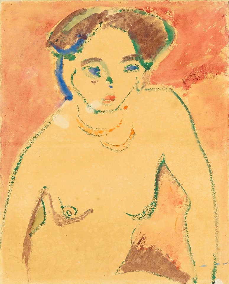 Ernst Ludwig Kirchner Halbakt eines jungen Mädchens