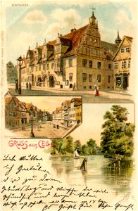Erwin Spindler Ansichtskarte Celle-Rathaus