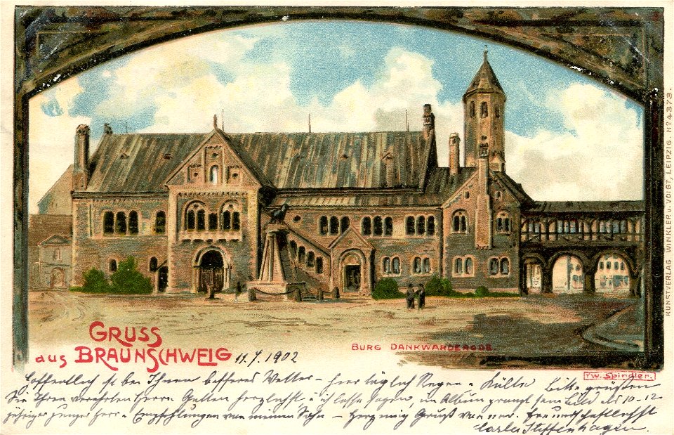 Erwin Spindler Ansichtskarte Braunschweig-Burg