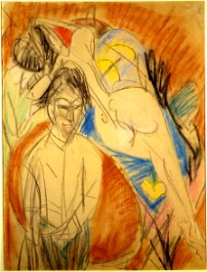 Ernst Ludwig Kirchner Mann und nackte Frau 1915